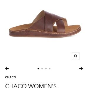 Chaco Brown Sandals with Crisscross Leather Straps